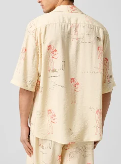 Devil postcard cabana shirt