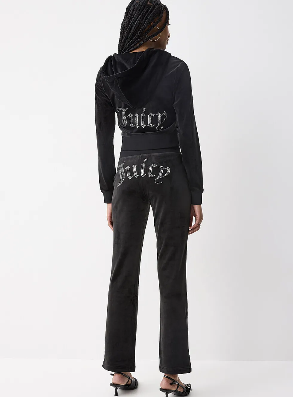 Diamond logo velvet pant