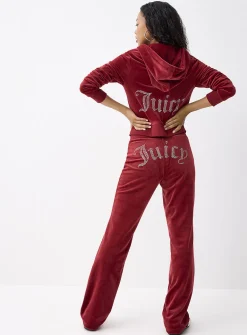 Diamond logo velvet pant