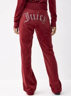 Diamond logo velvet pant