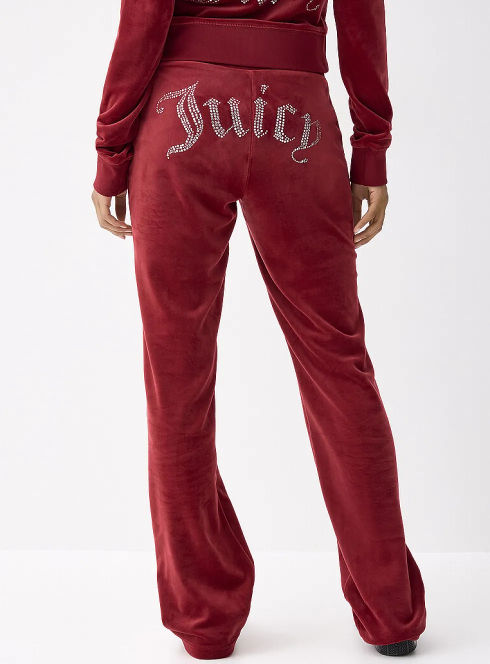 Diamond logo velvet pant