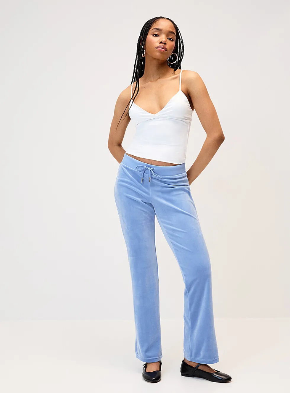 Diamond logo velvet pant