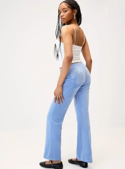 Diamond logo velvet pant