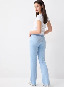 Diamond logo velvet pant