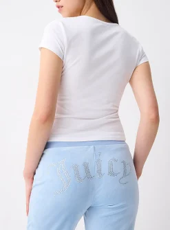 Diamond logo velvet pant