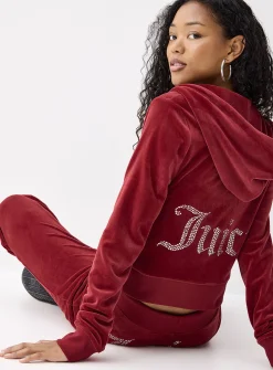 Diamond logo zippered hood sweatshirt