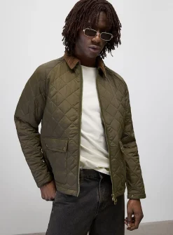 Diamond-quilted heritage jacket
