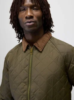 Diamond-quilted heritage jacket