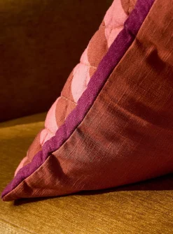 Diamonds and stripes removable-cover cushion
