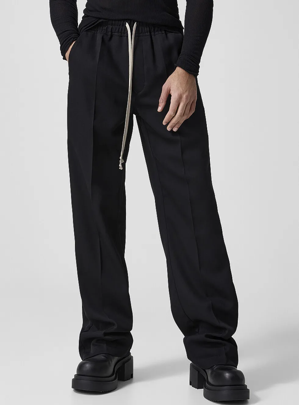 Dietrich drawstring virgin wool pant