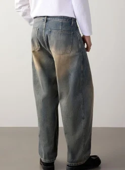 Dirty blue oversized jean