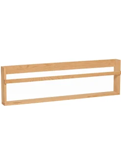 Display natural wood wall shelf