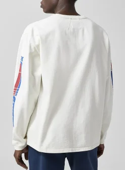 Distressed logo long-sleeve T-shirt