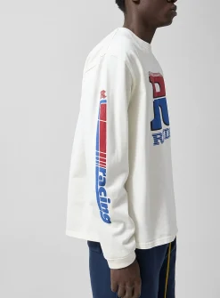 Distressed logo long-sleeve T-shirt
