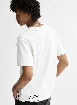 Distressed solid T-shirt