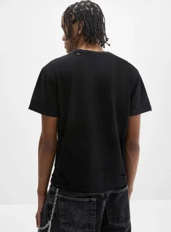 Distressed solid T-shirt
