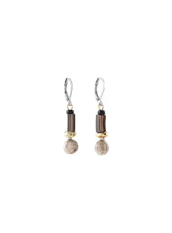 Diya glass beads earrings