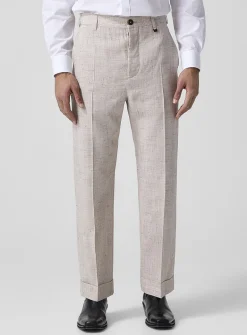 Doc chambray-like cuffed pant
