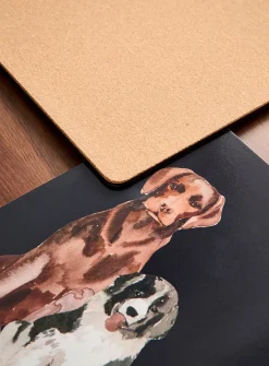 Dogs laminated cork placemats