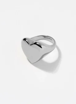 Domed heart ring