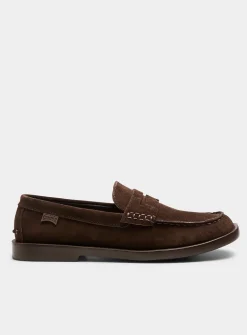 Don brown suede penny loafers