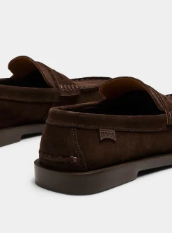 Don brown suede penny loafers