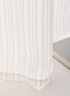 Dotted pinstripe curtain