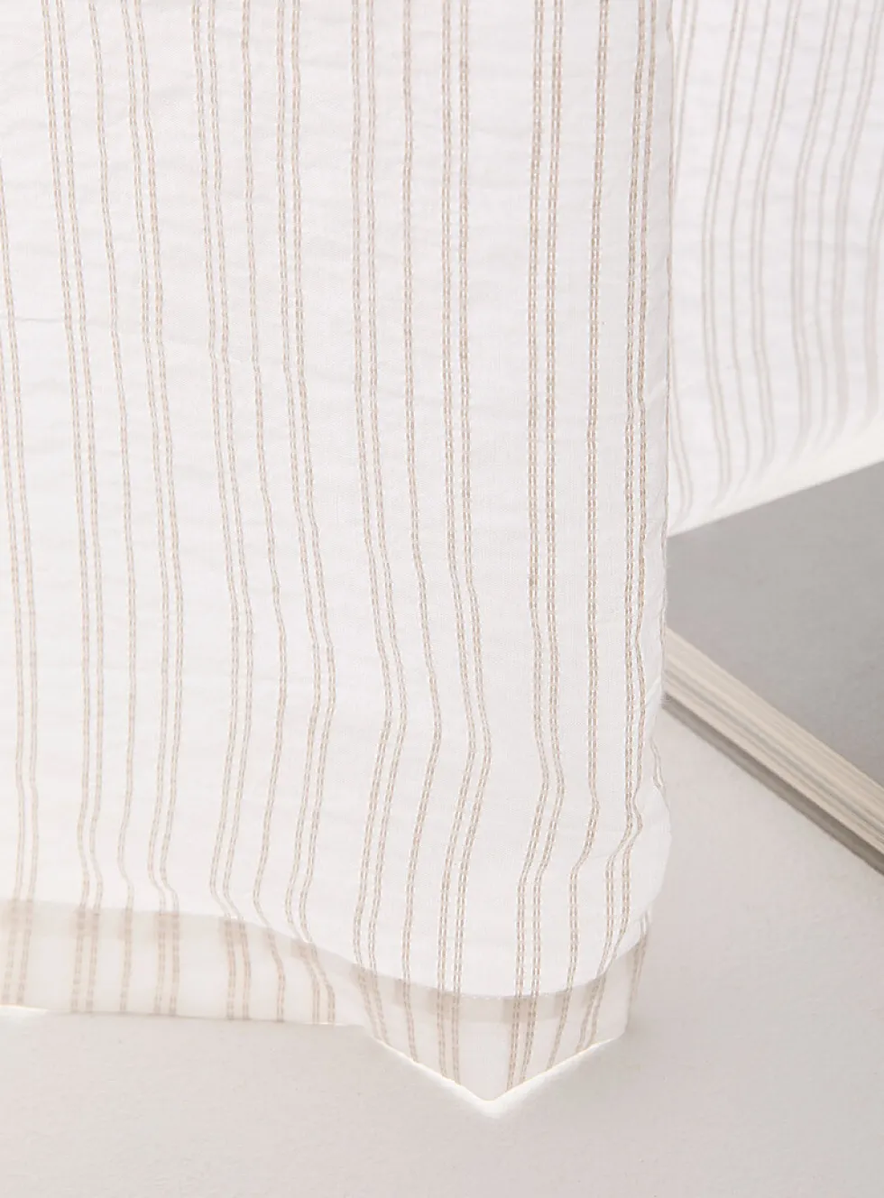 Dotted pinstripe curtain