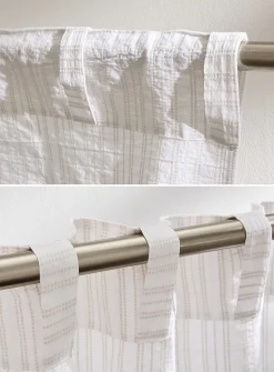 Dotted pinstripe curtain