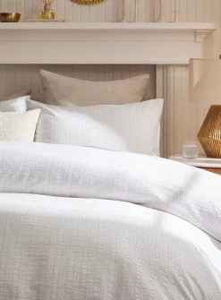 Dotted stripes duvet cover set