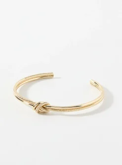 Double bow-like open bangle