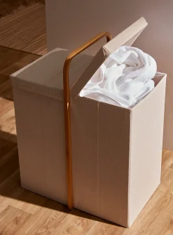 Double compartment laundry basket