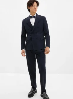 Double-breasted navy jacket