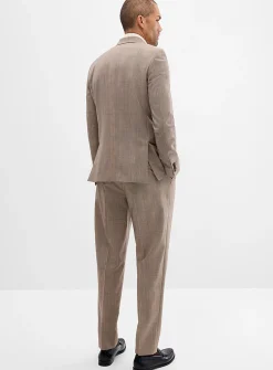Double-breasted Prince of Wales suit