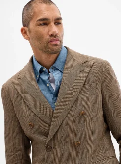 Double-breasted Prince of Wales jacket