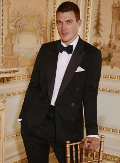 Double-breasted tuxedo jacket