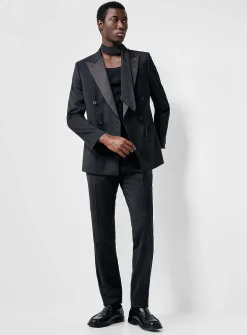 Double-breasted tuxedo jacket