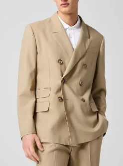 Double-breasted virgin wool jacket