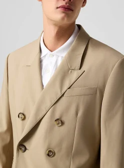 Double-breasted virgin wool jacket