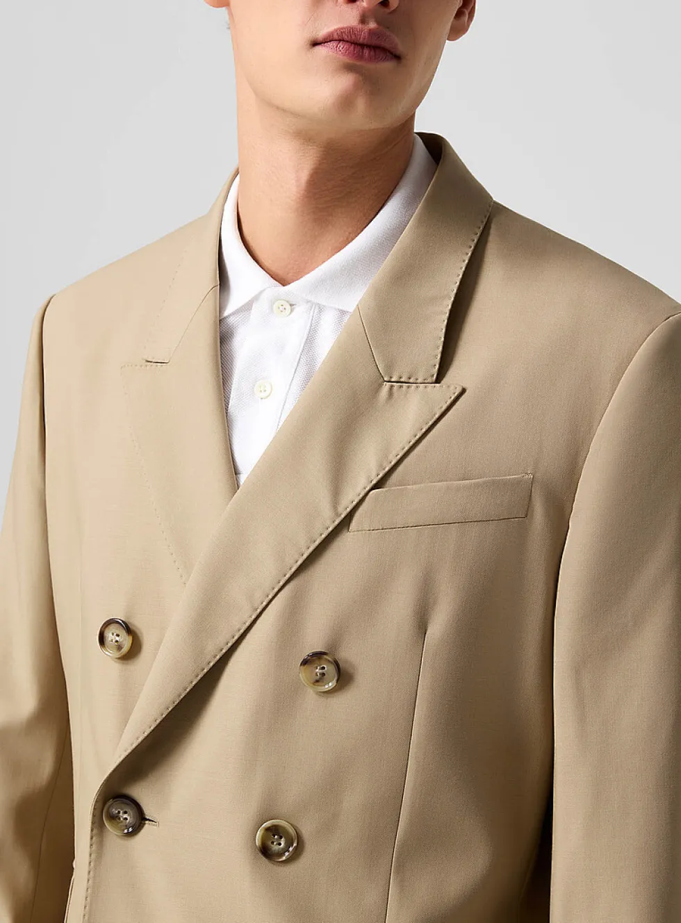 Double-breasted virgin wool jacket
