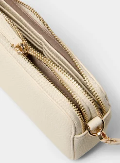 Double-compartment minimalist crossbody bag