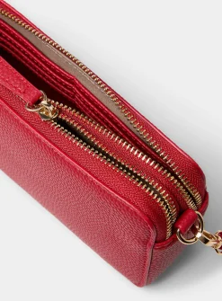 Double-compartment minimalist crossbody bag