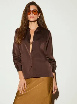 Double-faced satin shirt
