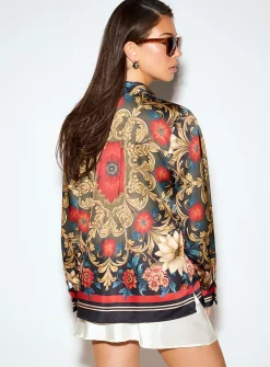 Double-faced satin shirt