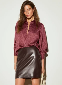 Double-faced satin shirt