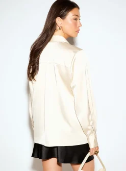 Double-faced satin shirt
