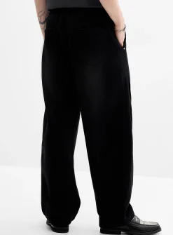 Double-knit barrel pant