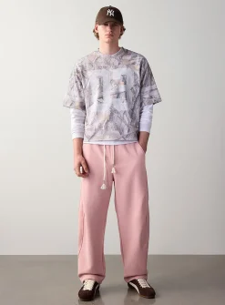 Double-knit barrel pant