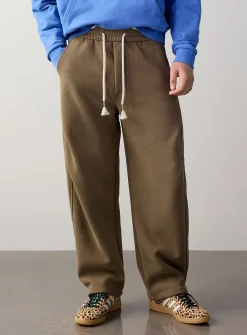 Double-knit barrel pant