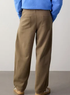 Double-knit barrel pant